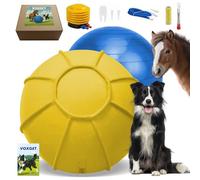 VOXGET Herding Ball for Dogs and Horses, 25" Thickened Durable Herding Ball Set for Australian Shepherd, Interactive Dog Training Toy for Medium Large Breeds Outdoor Play & Collies Exercise (Yellow,L)