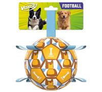 VOXGET Interactive Dog Ball Toys, 2026 Dog Soccer Ball with Thicken Straps for Small Medium Breeds Tug of War, Small Herding Balls with Pump for Puppy Dogs Outdoor Play Training (Yellow, 6 Inch)