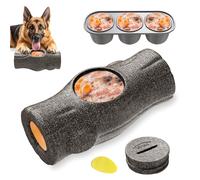 VOXGET Interactive Dog Treat Toy for Aggressive Chewers, Indestructible Enrichment Chew Toy for Puppy Teething, Frozen Treat Holder with Molds for Large Dogs Pets Keep Busy Reduce Anxiety -Gray