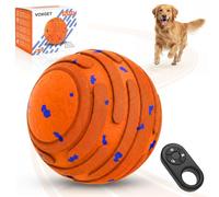 VOXGET Smart Interactive Dog Toy Ball, Automatic 3 Modes Moving Ball with Remote Control for Medium Large Dogs, Rechargeable Waterproof E-TPU Bounce & Rotate Dog Toy to Keep Busy (Bright Orange)
