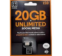 VOXI | PAYG | 20GB PLUS UNLIMITED SOCIAL MEDIA (5 PACK)