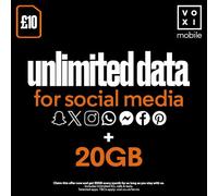VOXI SIM Card with Endless Social Media, Calls, Texts and Roaming Vodafone LATEST OFFER (£10)