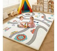 Voxirum 2.5 CM Thick Premium Large Coral Velvet Baby Play Mat, Mellow Mat, High-Density Memory Foam Rug, Stylish Playmat for Floor with Non-Slip Backing for kids Playroom Bedroom 180 x 300 cm