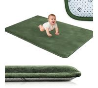 Voxirum Baby Foam Play Mat for Your Boy or Girl, 3cm Memory Foam Rug, Thick Padded Baby Crawl Mat, Large Baby Activity Play Mat, Non-Slip, Mellow Mat for Baby Play on Floor Dark Green, 200 x 350 cm