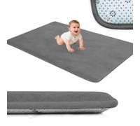 Voxirum Memory Foam Mat, Extra Thick Area Rug 3cm for Kids Living Room, Baby Playroom Crawling Carpet, Soft Play Mat Floor for Tummy Time Training and Early Walking Dark Gray, 60 x 200 cm