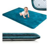 Voxirum Play Mat for Baby, Baby Crawl Mat, 3cm Kids Playmat, Large Baby Activity Play Mat for Tummy Time, Non-Slip Nursery Floor Mat for Toddlers, Infants, Kids Blue-green, 50 x 100 cm