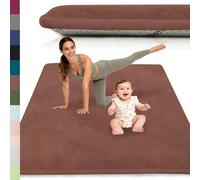 Voxirum Play Mat for Baby, Thick High-Density Foam, 3 cm Thick Foam Tummy Time Mat, Mellow Mat, Baby Mat for Floor with Non-Slip Backing for Crawling & Playpen 200 x 260 cm Coffee Brown