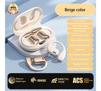 Voxis M75 Beige AI translator headset supports real-time translation in 150 languages and is suitable for study, travel, and business.