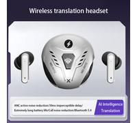 Voxis XH12 Silver AI Translation Headset Real-time Translation Support 150 Chinese Bluetooth Gaming Cool Headset for Study, Travel, Business