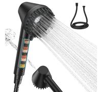 VOXON Filter Shower Head with Pause Switch, 6 Mode&1.5M Hose, High Pressure | Power Wash for Tiles，Chlorine Removal, Boosted pressure&twist pause, Water-saving, Anti-clog, Leak-proof, Tool-free Install