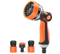 VOXON Hose Pipe Spray Gun, Garden Hose Spray Gun with 10 Spray Patterns, Heavy Duty ABS+TPR Hose Gun with Non-Slip Ergonomic Handle, Garden Hose Nozzle for Watering Plants, Car Wash and Pet Bathing