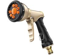 VOXON Hose Pipe Spray Gun, Heavy Metal Garden Hose Spray Gun with 9 Patterns, High Pressure Sprayer with Non-Slip Grip, for Plants Watering, Car Washing and Pet Showering