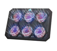 VOXON Laptop Cooling Pad, 12"-19" Laptop Cooler with 6 Quiet Red LED Fans at 1400RPM, 2-Level Adjustable Stand, USB Powered, Extra USB Port, Ultra Slim Laptop Cooling Stand for Gaming and Work