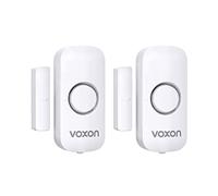 VOXON Wireless Door and Window Alarm Sensor 2 Pack 2 Modes Magnetic Window Door Burglar Alarm with 100dB Loud for Kids Safety Home Shop Security
