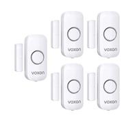 VOXON wireless Door and Window Alarm Sensor 5 Pack 2 Modes Magnetic Window Door Burglar Alarm with 100dB Loud for Kids Safety Home Shop Security