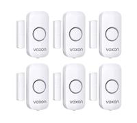 VOXON Wireless Door and Window Alarm Sensor 6 Pack 2 Modes Magnetic Window Door Burglar Alarm with 100dB Loud for Kids Safety Home Shop Security