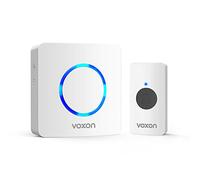 VOXON Wireless Doorbell, IP65 Waterproof Plug in Doorbell with 1,300feet / 400m Long Wireless Range, LED Flash Alerts, 60 Chimes, 5-Level Volume Door Bells Wireless Cordless (White)