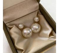 VoxorAI Australian White Pearl - Classic Double Pearl Earrings (front and back, reversible design), Stud Earrings, Drop Earrings, Luxury High-End Fashion, Niche New Arrival, Hot Selling Items, 6mm and