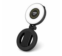 VoxorAI M28 Black Fill Light, Selfie Fill Light, Magnetic Selfie Light, Magnetic Beauty Selfie Light, CRI95+ 360° LED Portable Lamp with Mirror, Compatible with iPhone/Android (Selfies, Photography, T