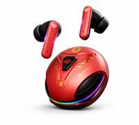VoxorAI XH12 Red AI Translation Earphones Provide Real-Time Translation Support for 150 Languages. These Bluetooth Earbuds Are Stylish and Suitable for Study, Travel, and Business Use
