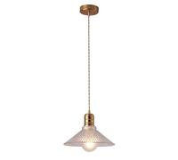 VOXYPQ Gold Pendant Light Fixture for Kitchen Island Modern Hanging Lamp for Dinning Room Adjustable Hanging Lights with Glass Shade for Bedroom Hallway Bar Shop