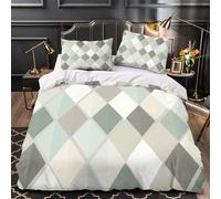 VOXYTMLWG 3D Design Printed 3 Pcs Bedding Set Home Decor Hidden Zipper Ultra Geometric Comforter Cover Breathable Anti-allergic for Teens,Adults,Kids Modern Minimalist Quilt Cover Single（140x200cm）