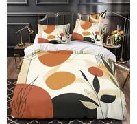 VOXYTMLWG 3D Design Printed 3 Pcs Bedding Set Room Decor Ultra Abstract Botanical Comforter Cover Hypoallergenic All Season for Youth,Kids,Teens Modern Minimalist Quilt Cover Single（140x200cm）