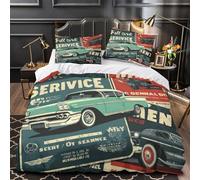 VOXYTMLWG 3D Print 3-Piece Bedding Set Home Decor Hidden Zipper Ultra Soft Classic Car Poster Duvet Cover Durable Easy Care for Teenagers,Children,Boys Comforter Cover Super king（260x220cm）