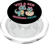 Voy A Ser Hermana Mayor Bebn Dino Nina Latina Cute PopSockets PopGrip for MagSafe