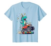Voy A Ser Hermano Mayor Toddler Cool Dinosaur Monster Truck T-Shirt