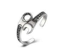 VOYADE S925 Sterling Silver Men's Spanner Screw Cap Bracelet, Open Personalised Bracelet,Silver,18cm~22cm