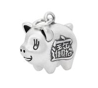 VOYADE S925 Sterling Silver Money Jar Pendant, Personalized Ethnic Style Fashionable And Versatile Sterling Silver Pendant Necklace,Silver,Single Pendant