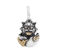 VOYADE S925 Sterling Silver Pixie Egg Pendant, Men's And Women's Personalized Fashionable And Versatile Sterling Silver Pendant Necklace,Silver,Pendant + Chain 65cm