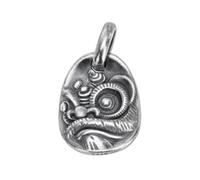 VOYADE S925 Sterling Silver Three-Dimensional Lion Pendant, Men's And Women's Personalized Sterling Silver Pendant Necklace,Silver,Single Pendant