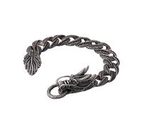VOYADE S925 Sterling Silver Vintage Bracelet Fashionable And Dominant Men's Bracelet, Personalized Fashion Bracelet,Silver,20cm