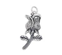 VOYADE S925 Sterling Silver Vintage Rose Pendant, Women's Personalised Versatile Sterling Silver Pendant Necklace,Silver,Pendant + Chain 70cm