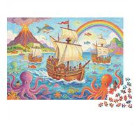 Voyage Adventure Puzzles for Elderly 1000 Piece Recyclable Magical Ocean Jigsaw Puzzles Puzzle Game Props Impossible Hard Difficult Challenging Activity 70x50cm/1000pcs