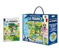 Voyage, découvre, explore - La France - N.E. 2024: Avec 1 puzzle circulaire de 210 pièces, 20 silhouettes, 1 poster et 1 livre de 32 pages