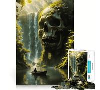 Voyage Into The Skull of The Jungle Jigsaw Puzzle 1000 Recall Fun Play Advanced Laser Cutting Tech Holiday Indoor Entertainment Toy (38x26cm)