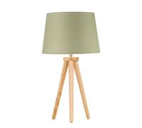 Voyage - Light Oak Table Lamp or Bedside Light with Sage Green Shade First Choice Lighting Brown One Size