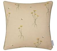 Voyage Maison Allimore Cushion Cover - Wildflower Watercolour Bee Print Cotton Blend Piped Edge Case (Blossom - 50x50cm)