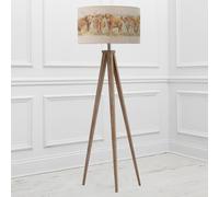 Voyage Maison Aratus Floor Lamp With Highland Eva Cattle Linen Shade Voyage Maison Multicolor