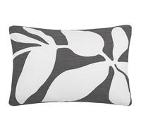 Voyage Maison Aspin Feather Filled Cushion - 100% Cotton Abstract Leaf Appliqué Decorative Pillow (Dusk - 40x60cm)