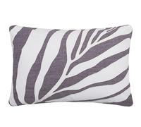 Voyage Maison Bamboo Cushion Cover - 100% Cotton Abstract Leaf Appliqué Decorative Case (Lavender - 40x60cm)