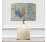 Voyage Maison Bilbury Flock Eva Leura Cream and Robins Egg Complete Table Lamp