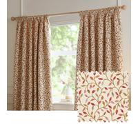 Voyage Maison Cervino Jacquard Pencil Pleat Curtain Pair in Beige | Size: 229 cm width x 137 cm drop Voyage Maison Beige 229 cm width x 137 cm drop