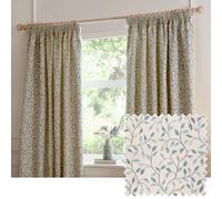 Voyage Maison Cervino Jacquard Pencil Pleat Curtain Pair in Blue | Size: 229 cm width x 137 cm drop Voyage Maison Blue 229 cm width x 137 cm drop