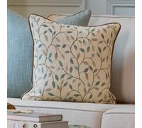 Voyage Maison Cervino Piped Jacquard Cushion in Cream | Size: 43 cm x 43 cm Voyage Maison Cream 43 cm x 43 cm