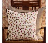 Voyage Maison Cervino Piped Jacquard Cushion in Dark Red | Size: 43 cm x 43 cm Voyage Maison Dark Red 43 cm x 43 cm