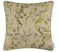 Voyage Maison Claudia Feather Filled Cushion - Cotton Blend Velvet Back Piped Edge Botanical Leaf Print (Sand - 50x50cm)